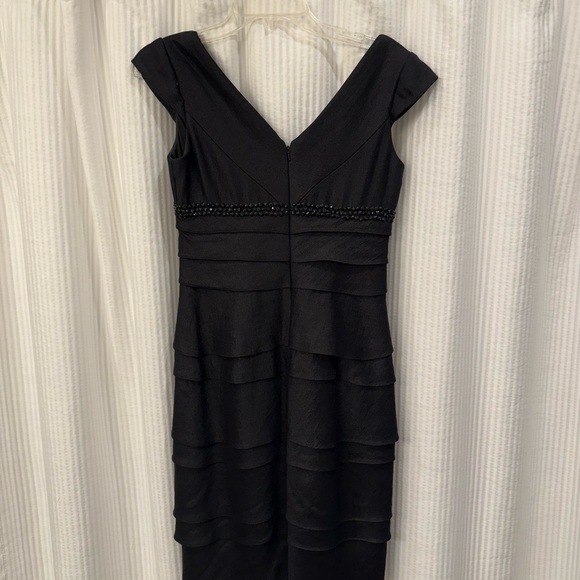 Alex Evenings Black Ruched Tiered Bodycon Mini Dress - Picture 2 of 3